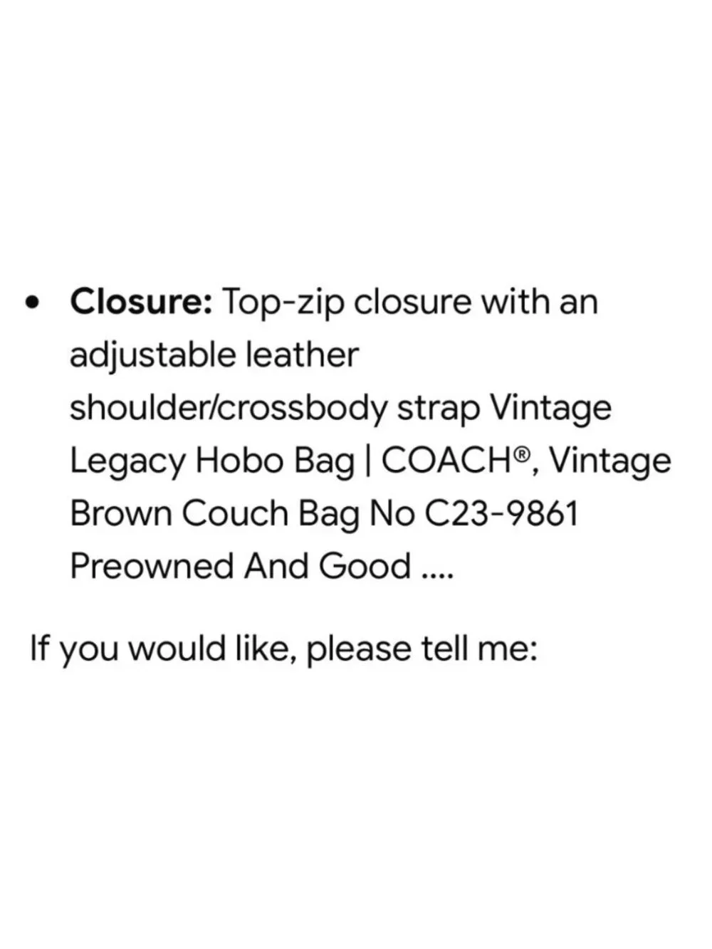 Coach crafted from