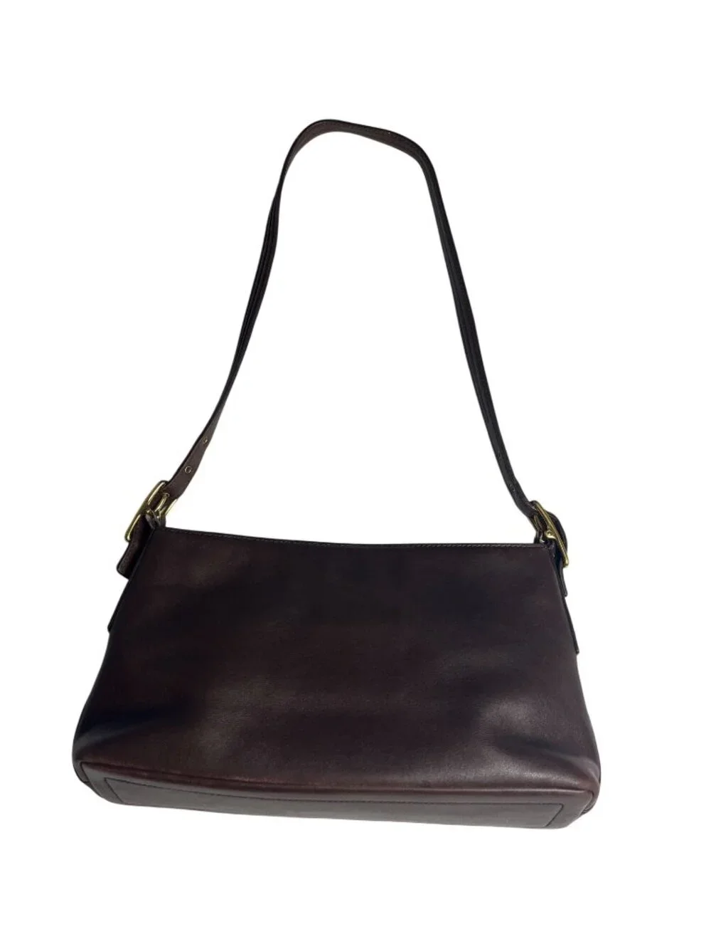 Coach VTG Legacy Shoulder Bag Brown Leather C23-9861 Adj. Strap Top-Zip Close