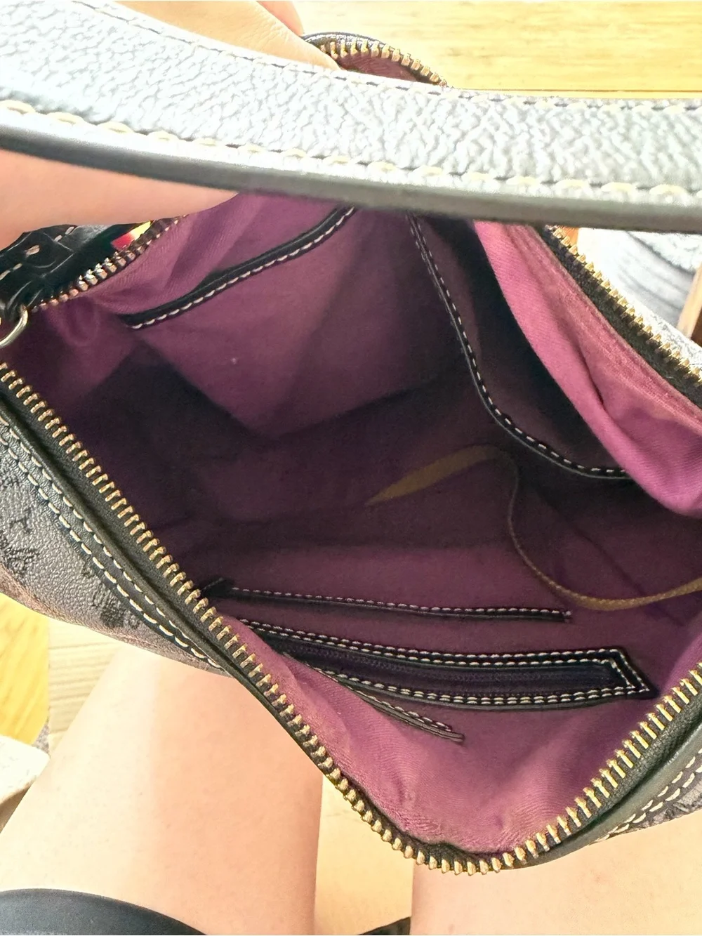 Dooney & Bourke damask gray bag