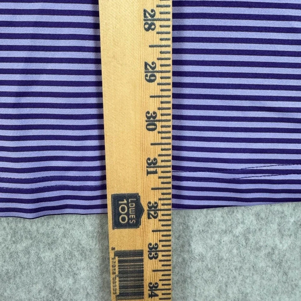Southern Tide Pullover Mens 2XL Purple Striped 1/4 Zip Long Sleeve Golf Shirt