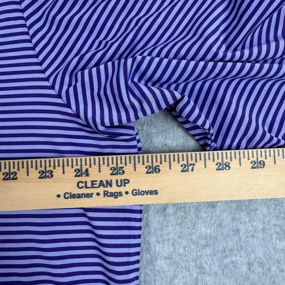 Southern Tide Pullover Mens 2XL Purple Striped 1/4 Zip Long Sleeve Golf Shirt