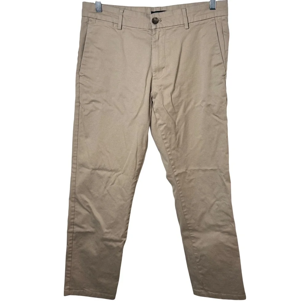 Banana Republic Chino Pants Mens 32x32 Tan Cotton Stretch Straight Leg Casual