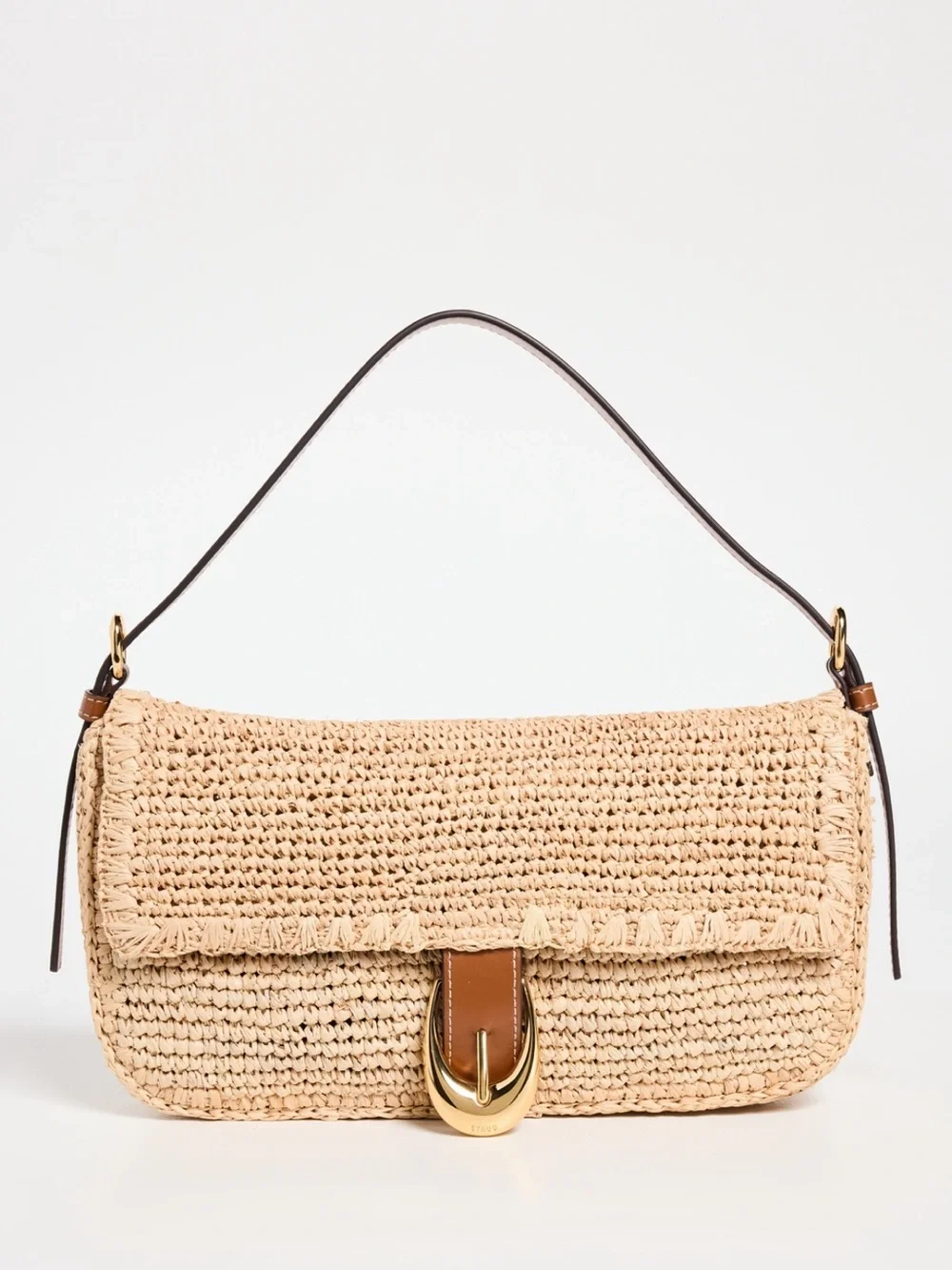 STAUD Harlow raffia shoulder bag NWT