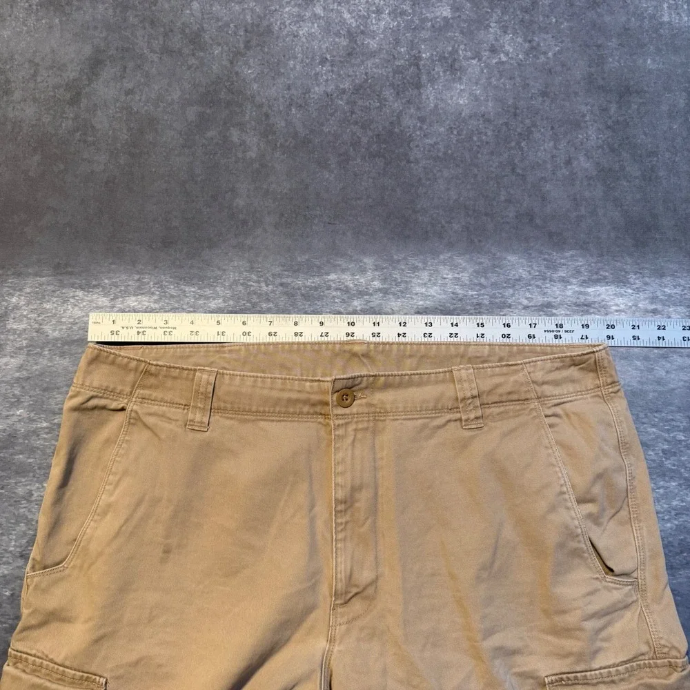 The North Face Mens Cargo Shorts Size 38 Tan Khaki Cotton Twill Hiking Outdoor