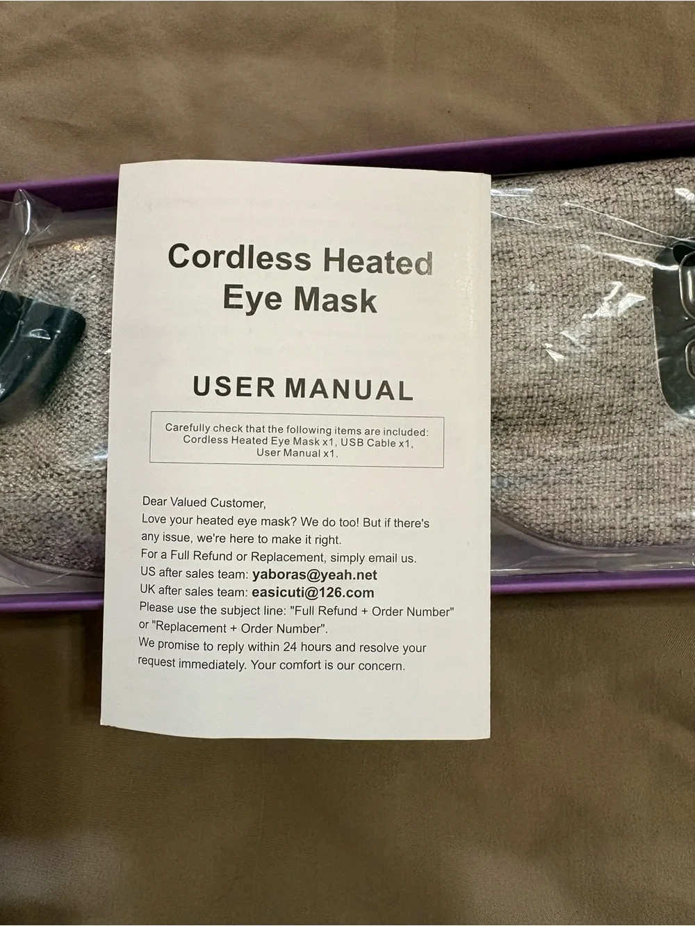 N/A cordless heated