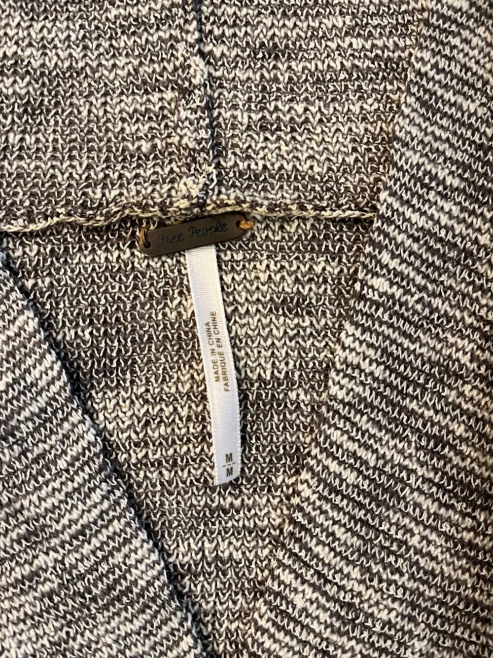 Free People open front, hooded long cardigan in gray, size medium