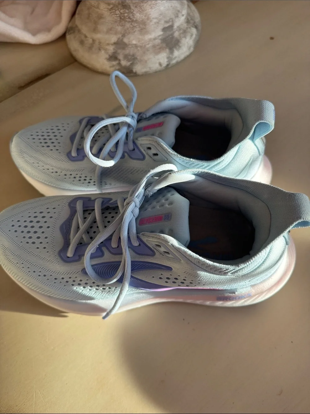 Brooks Women's Pale Blue Running Shoes with Lilac Details