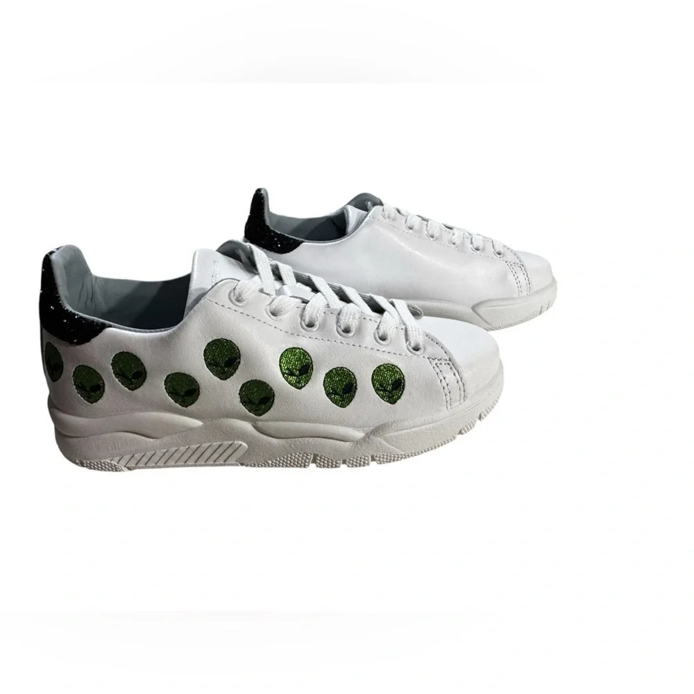 Chiara Ferragni CF2162 Alien Glitter Sneakers White EU 35 / US 5 NWB