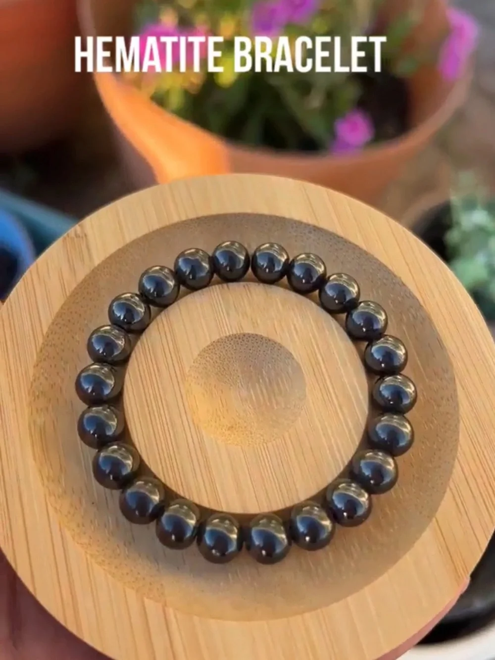 Handmade polished hematite