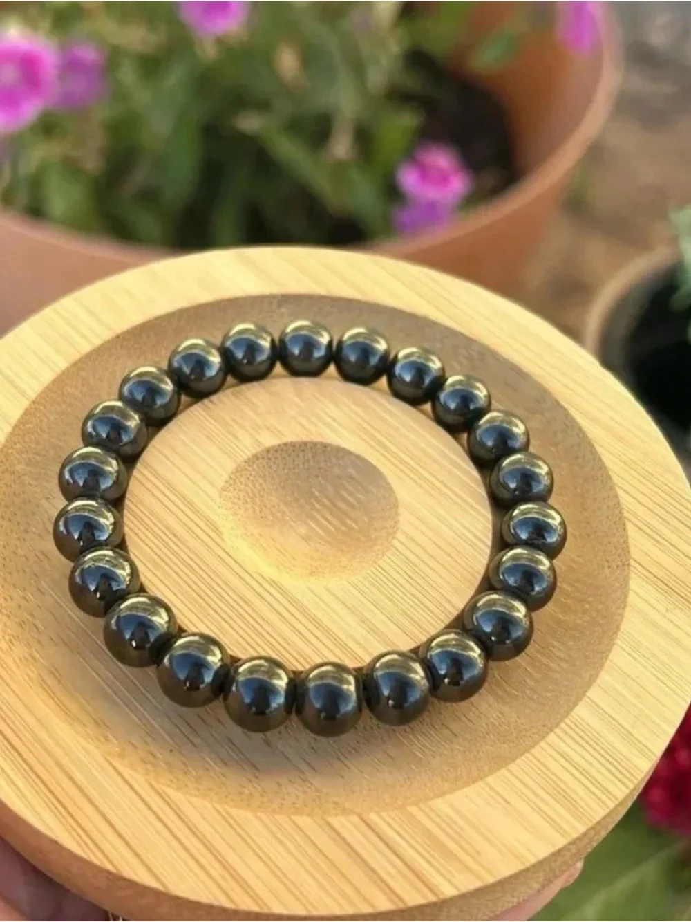 Handmade polished hematite