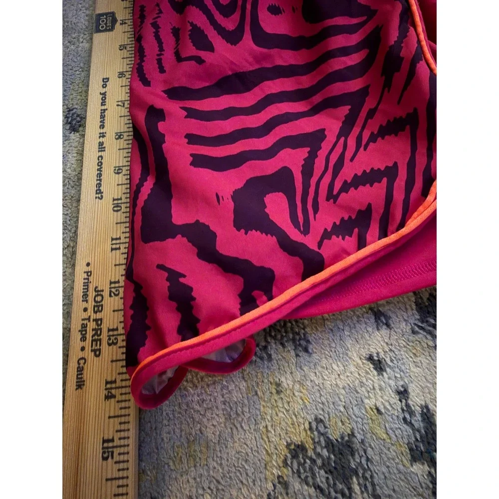 Nike Dri-FIT 10K 2-in-1 Running Shorts Pink Zebra Print DA1007-615 Womens XL