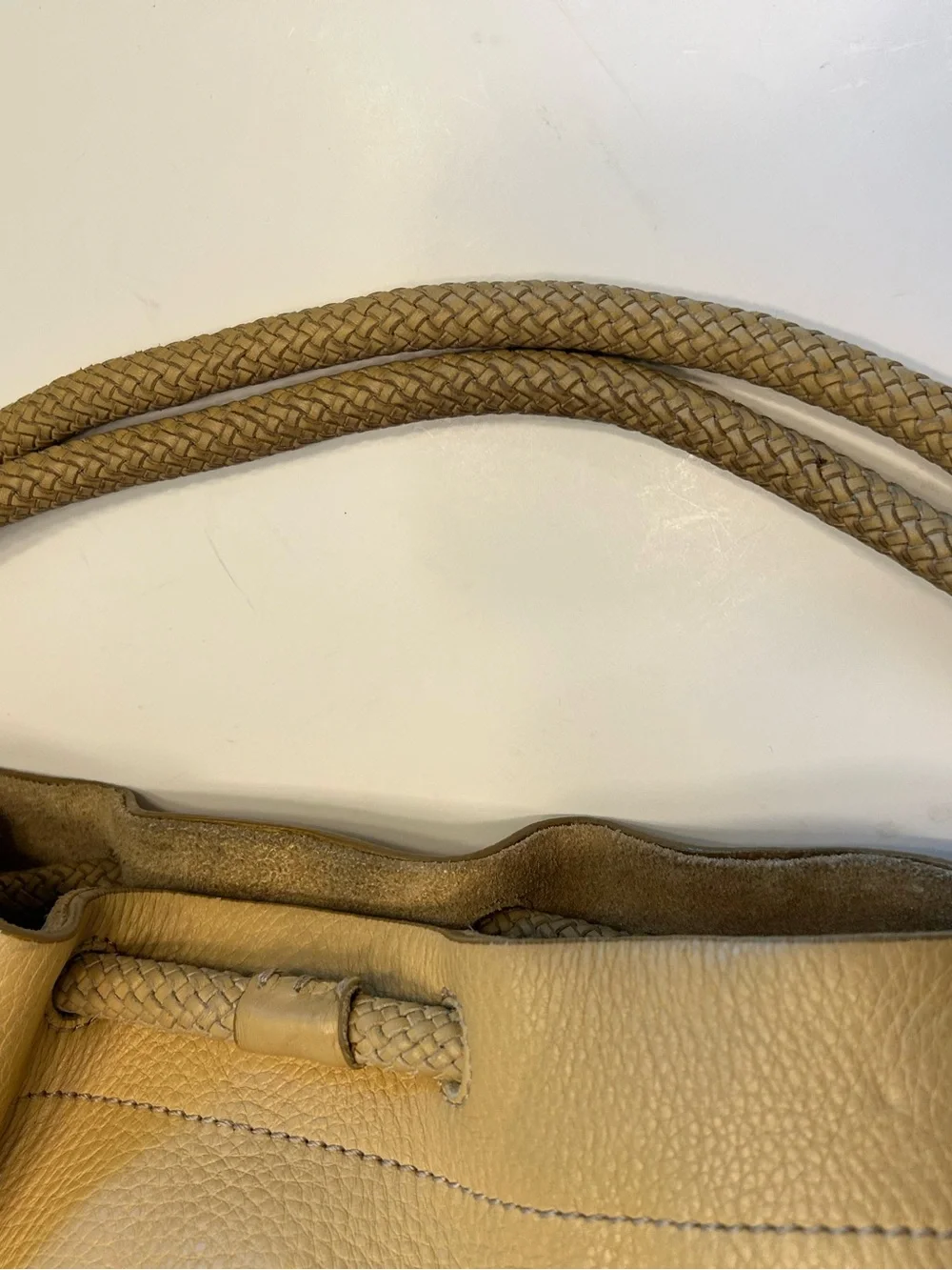 Cole Haan Leather Shoulder Hobo Bag - Tan