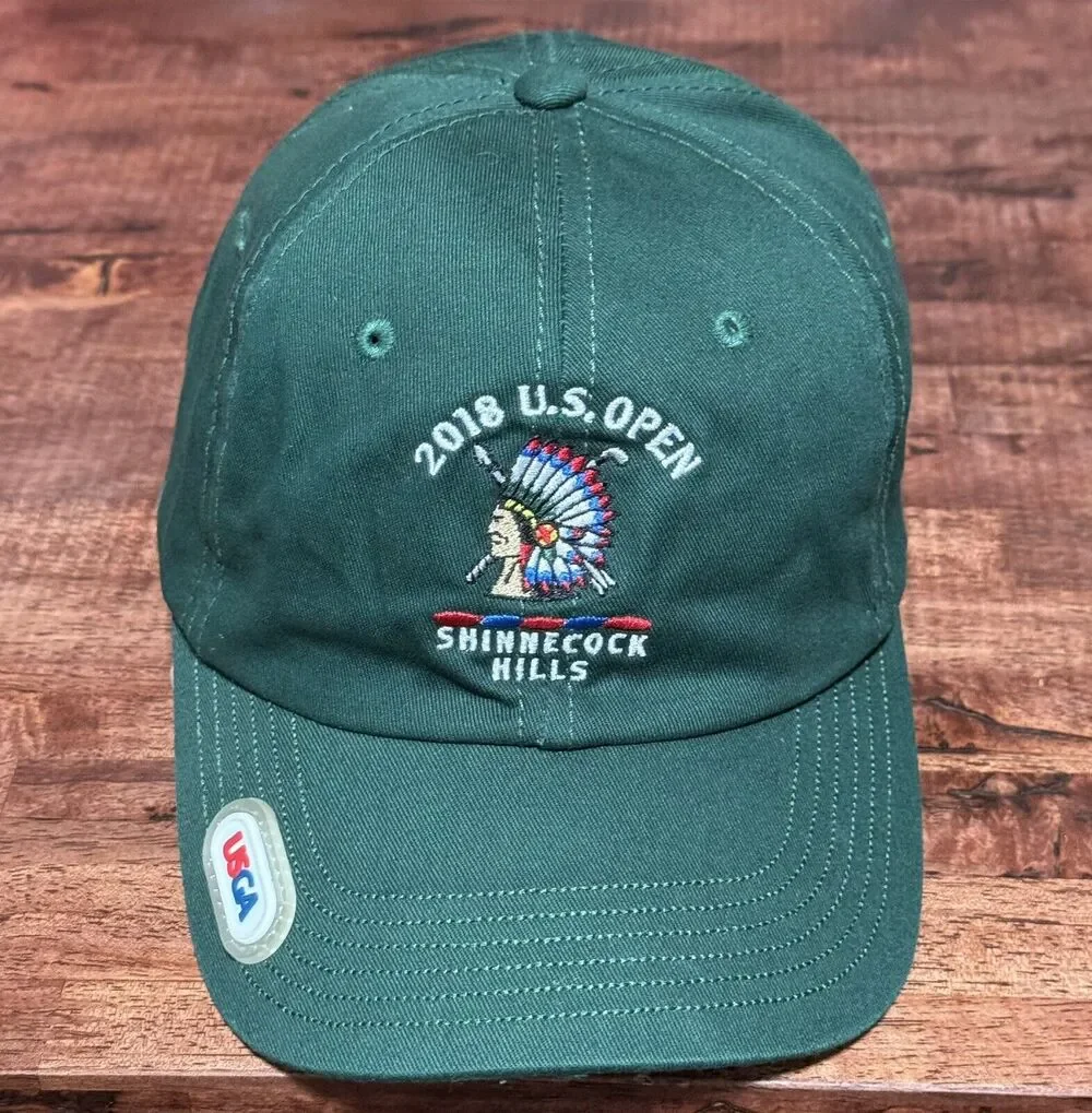 US Open Hat Cap 2018 Shinnecock Hills Strap Back Ball Mark Magnet USGA Member