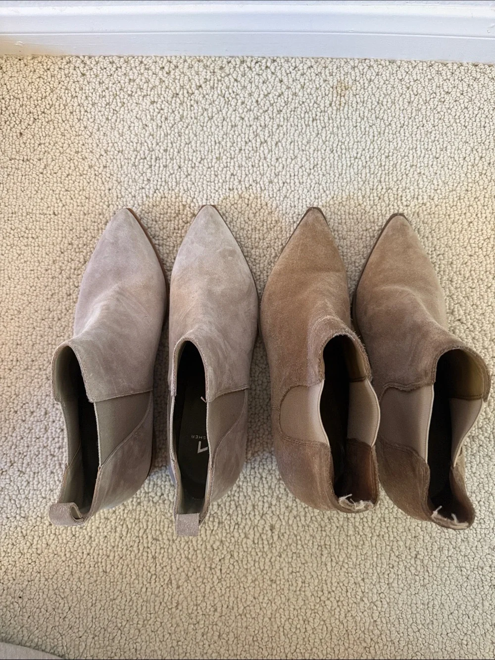 Bundle of Taupe Suede Chelsea Ankle Boots
