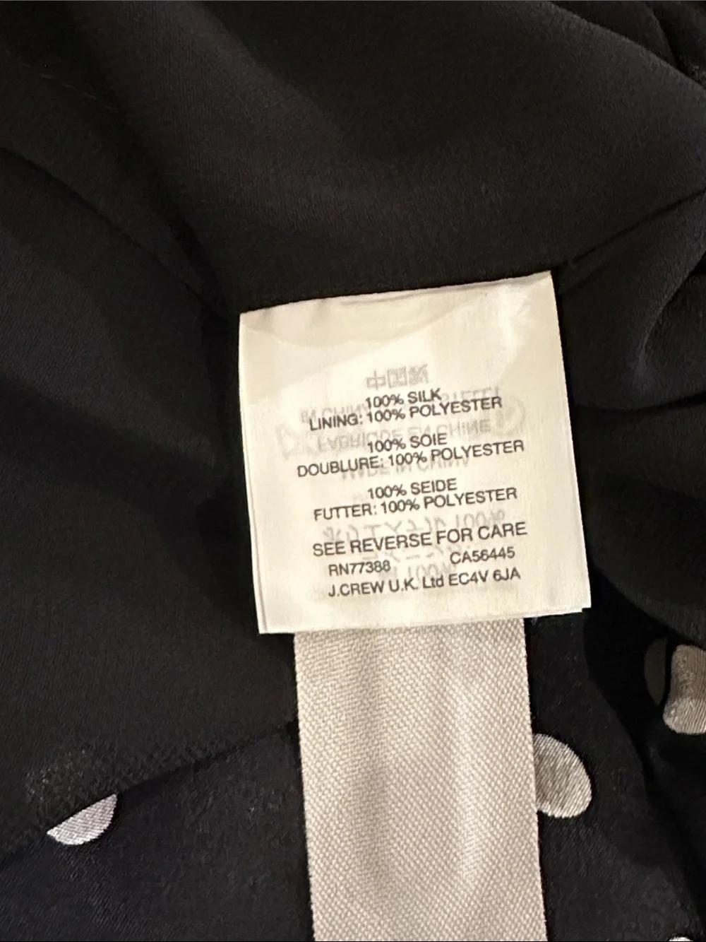 J. Crew Black & White Polka Dot One-Shoulder Bow Top