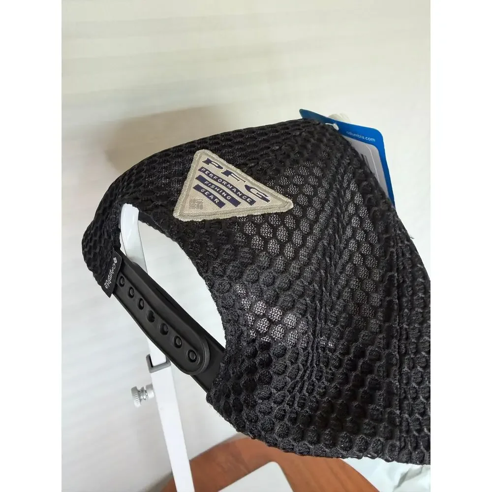 NWT Columbia PFG Performance Fishing Gear Trucker Hat Black Snapback MSRP $30