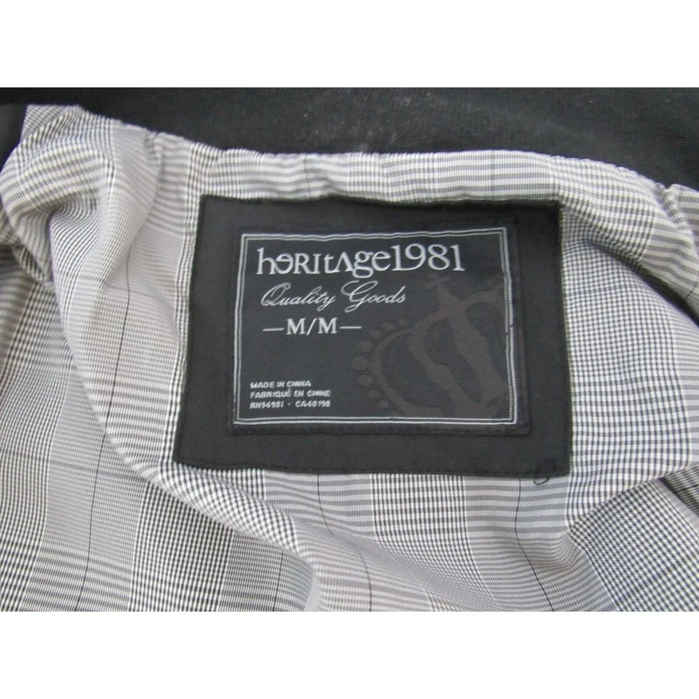 Heritage 1981 Black Light Weight Racer Jacket Size M NWT‎