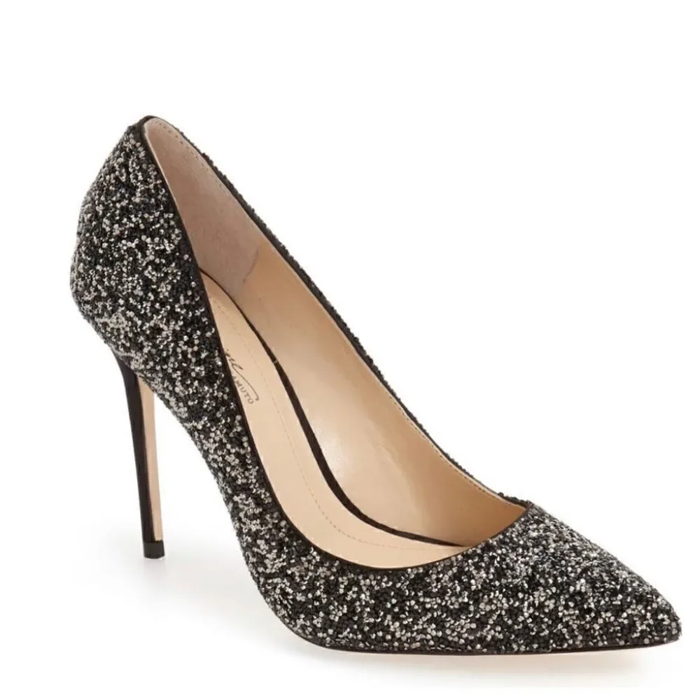 VINCE CAMUTO Olson Crystal Glitter Embellished Pointed Toe Stiletto Pump