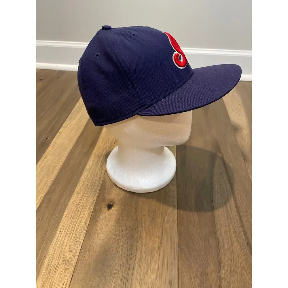 New Era 59Fifty Cleveland Indians On‑Field Hat Size 7 3/8 Vintage Made in USA