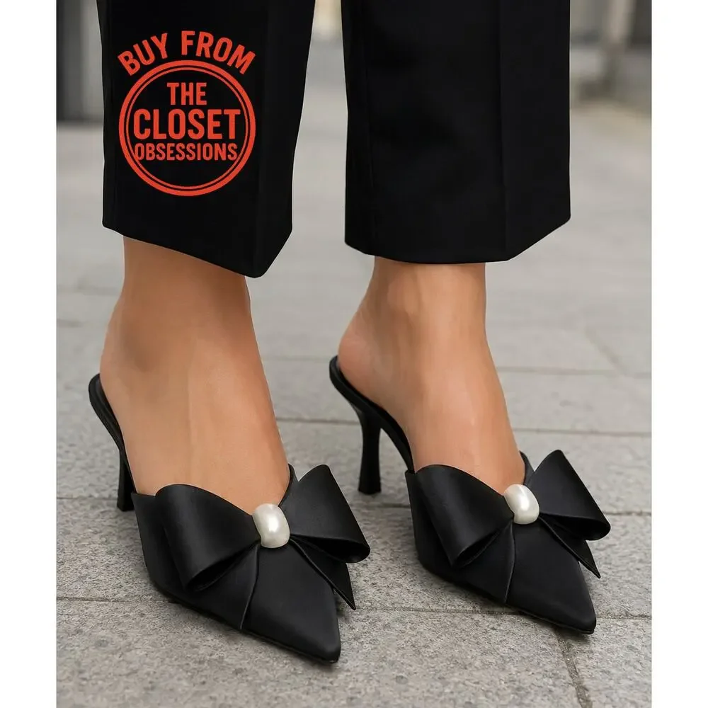 Zara black satin