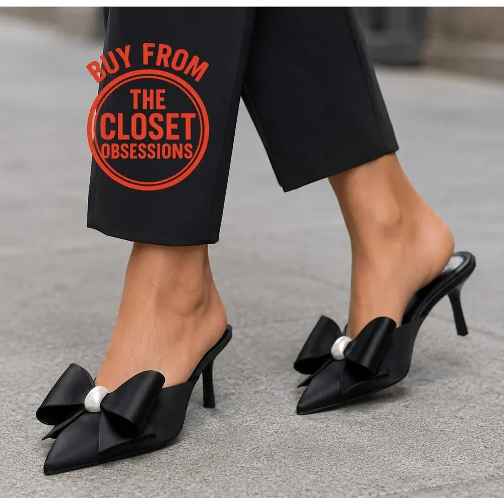 Zara black satin