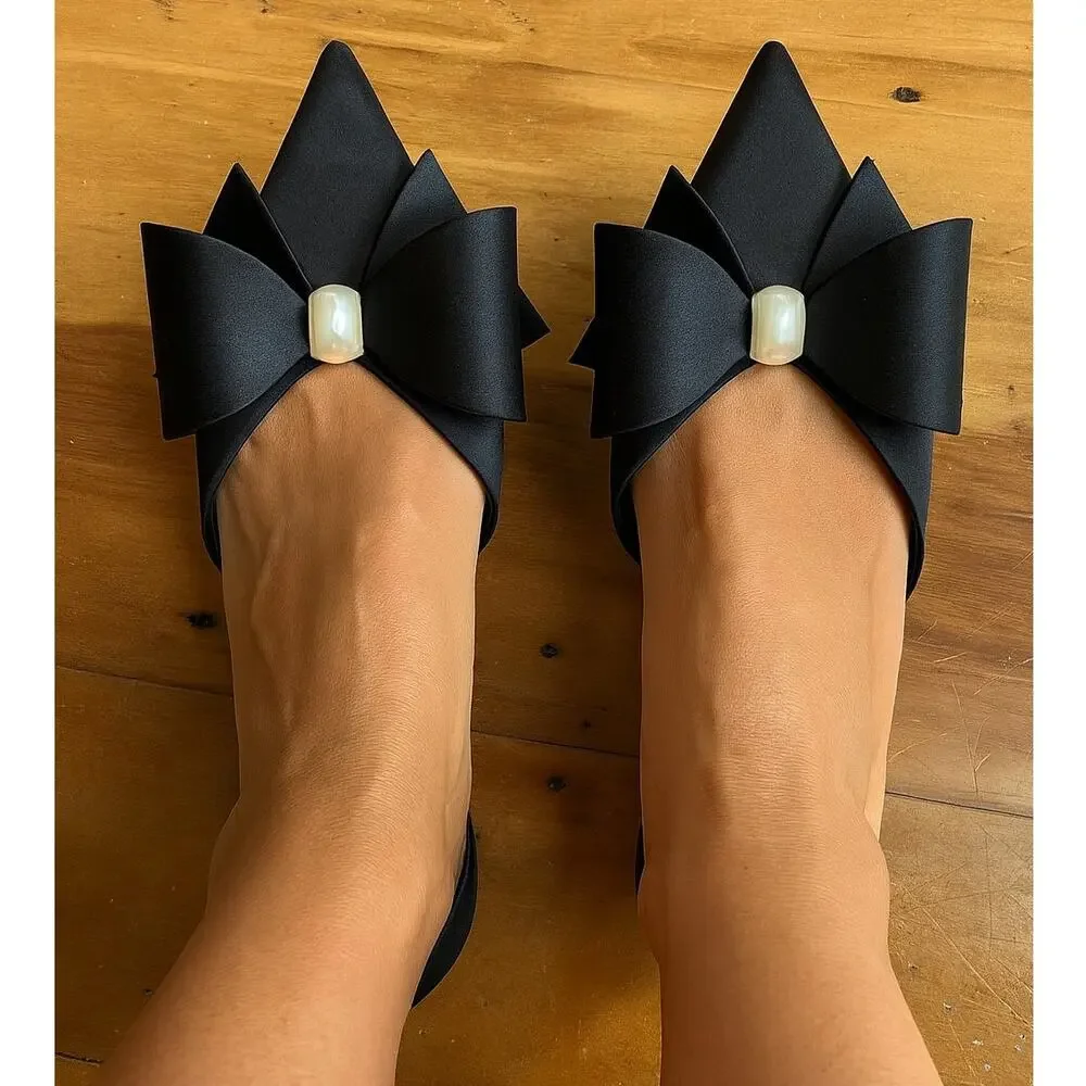 Zara black satin