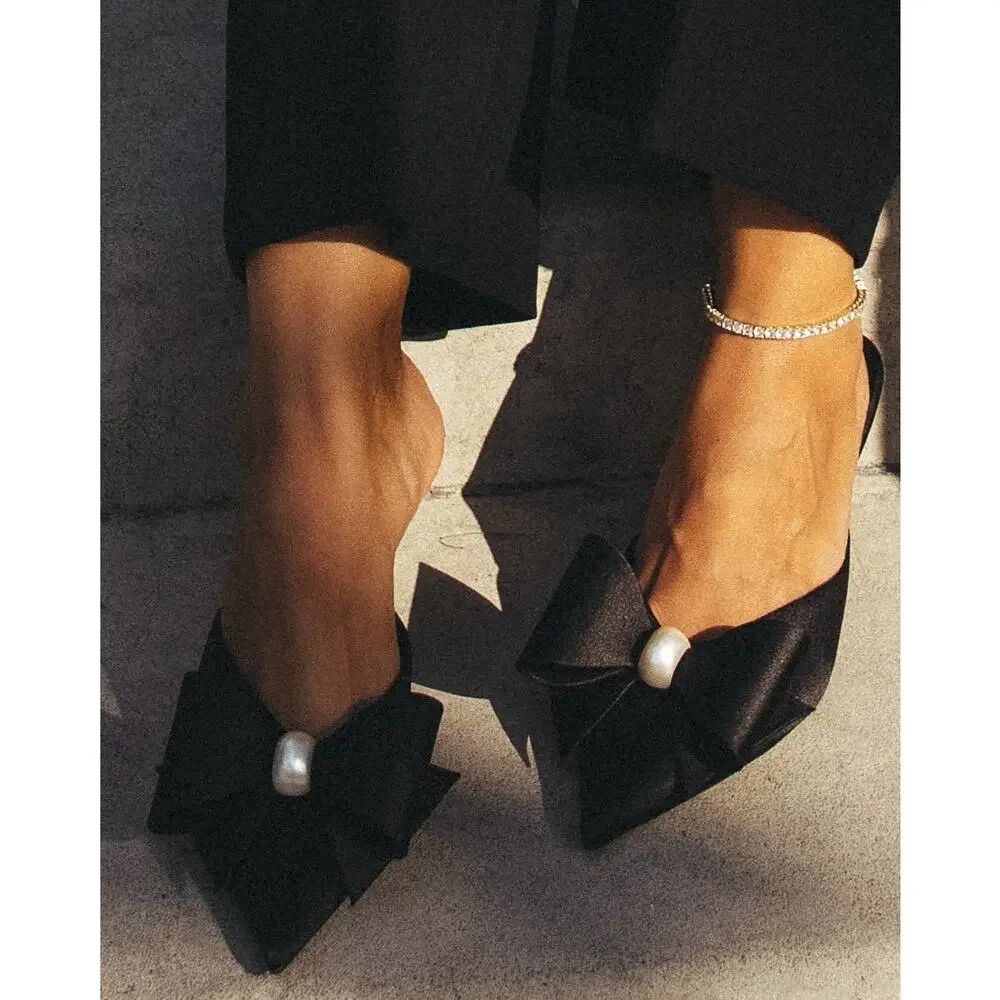 Zara black satin