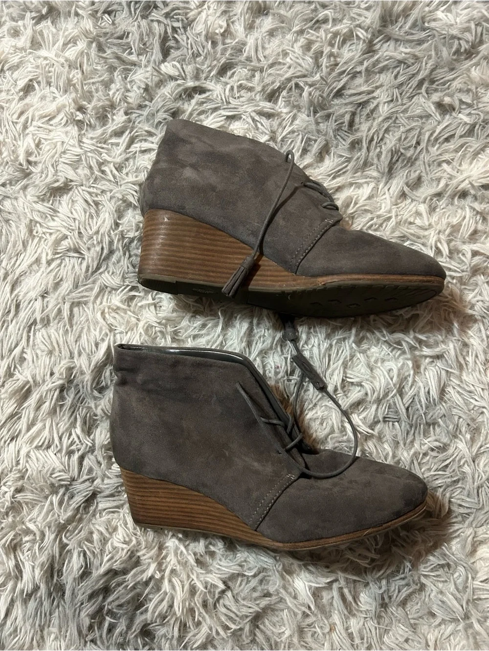Dr. SchollsGray Suede Wedge Ankle Booties