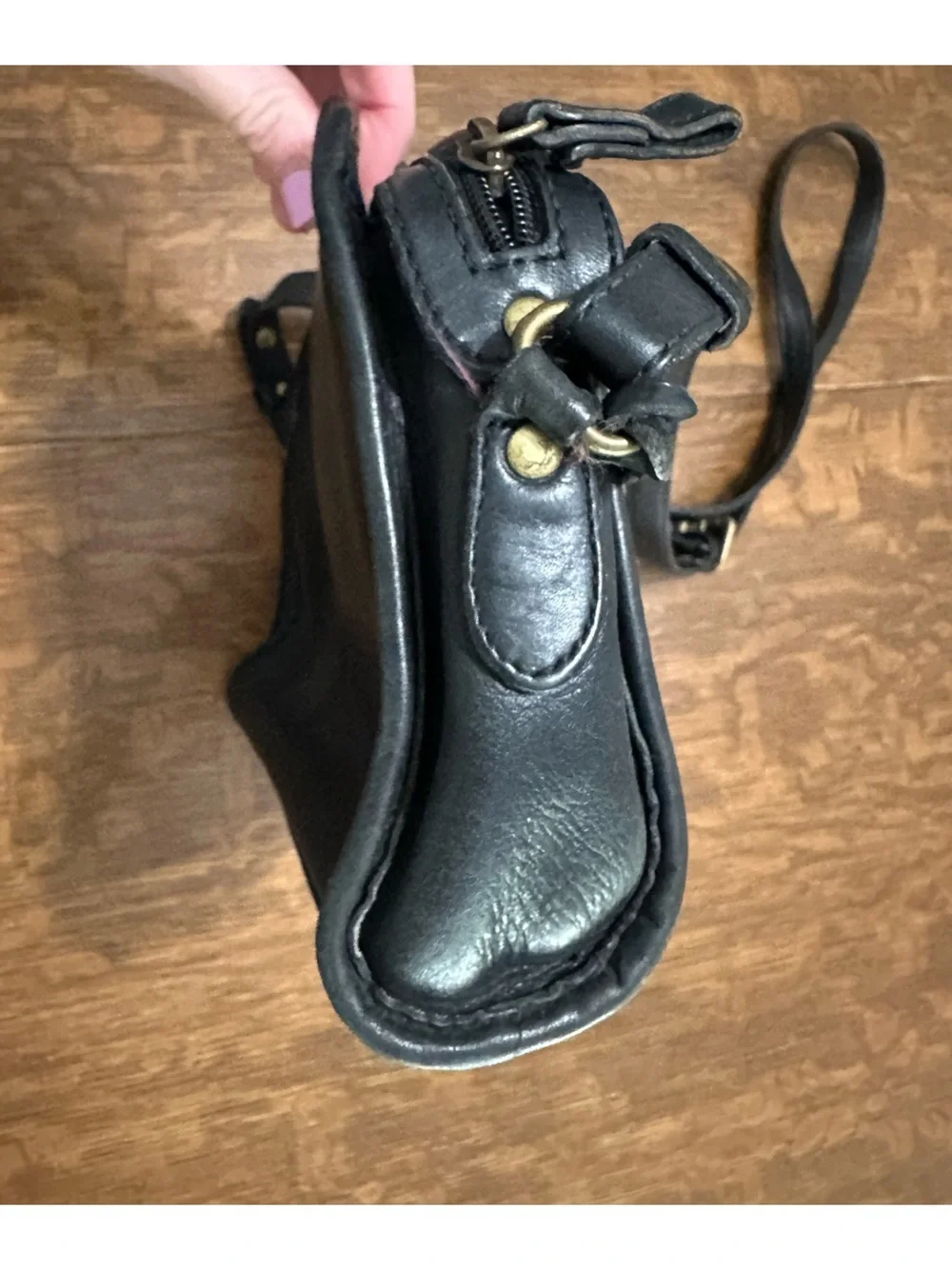 Vintage Liz Claiborne Black Leather Blazer Bag