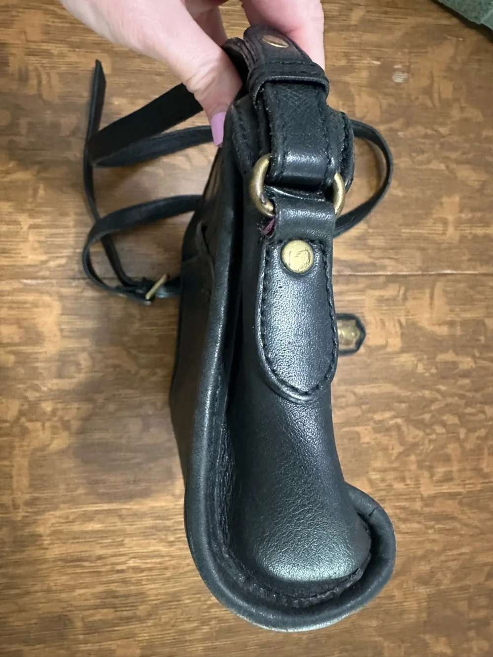 Vintage Liz Claiborne Black Leather Blazer Bag