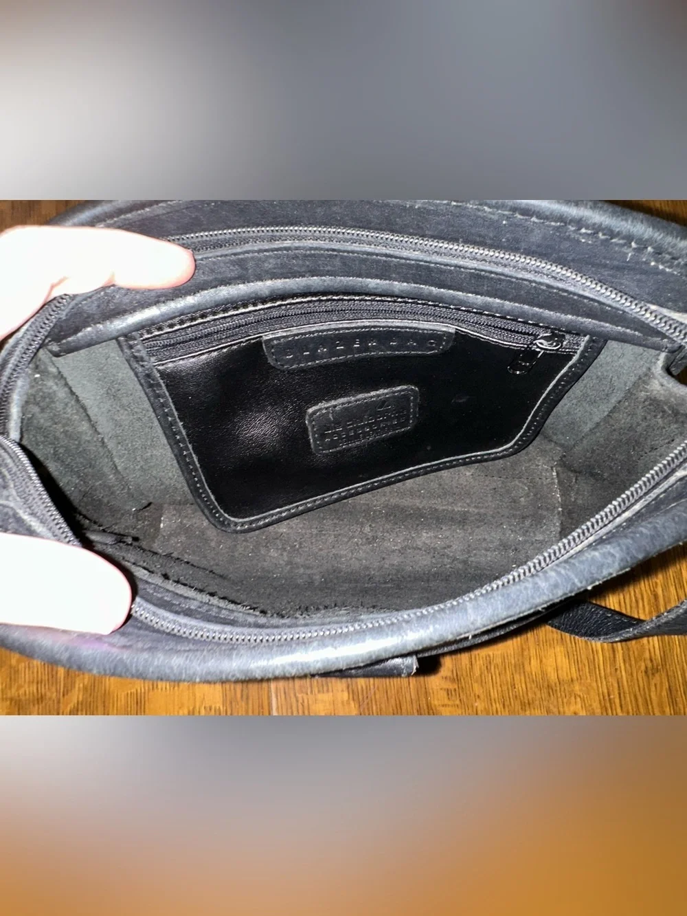 Vintage Liz Claiborne Black Leather Blazer Bag