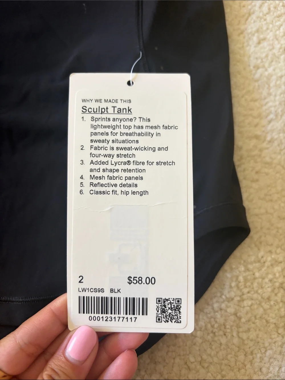 lululemon athletica sleeveless black