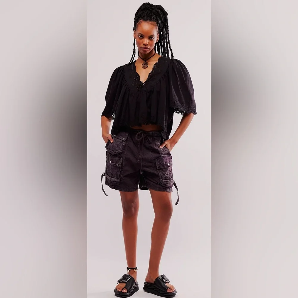NWOT Free People Moon Bay Parachute Cargo Shorts