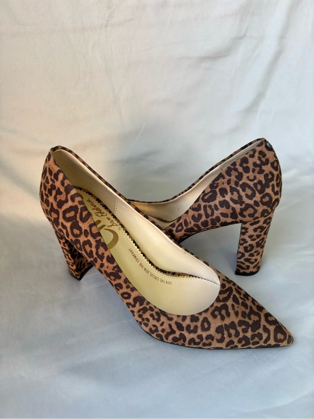Circus by Sam Edelman Leopard Print Pointed Toe Pumps - Brown/Black Size 10
