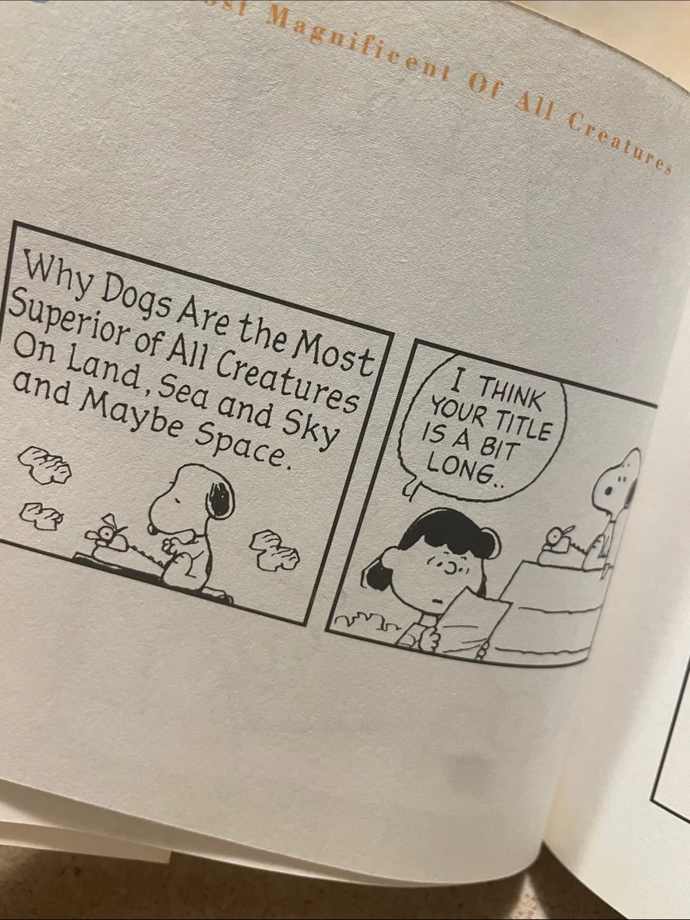 Peanuts hardcover featuring