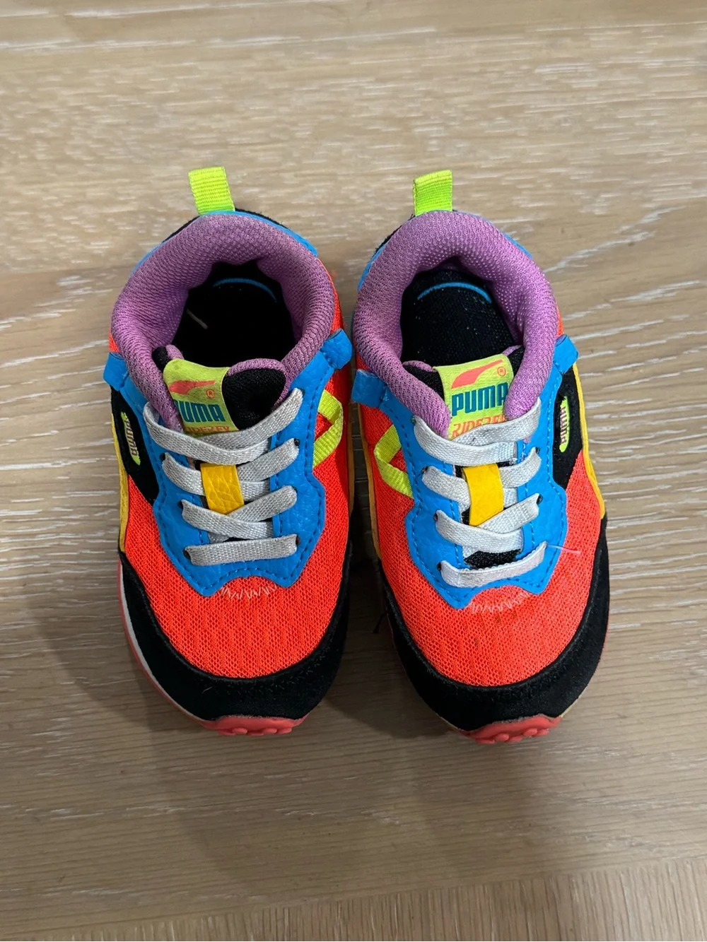 PUMA Toddler Boys Rider Fv Lava Sneakers Shoes Casual - Orange Colorblock C6