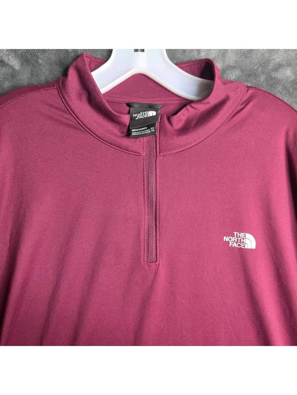 North Face Pullover Mens XXL Maroon Elevation Quarter Zip Outdoor Shirt Hiking