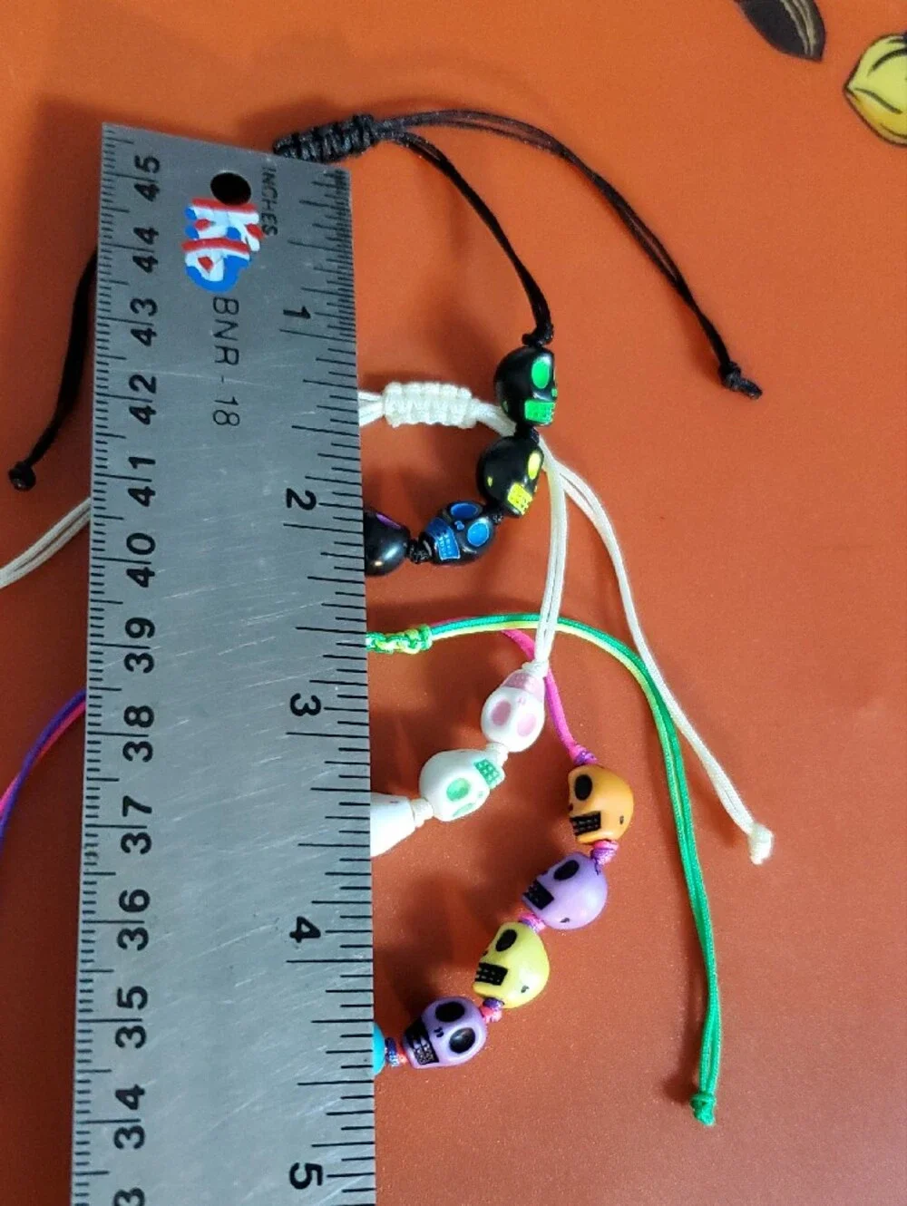 Adjustable Skull Bead Bracelets - Multicolor Set Of 3