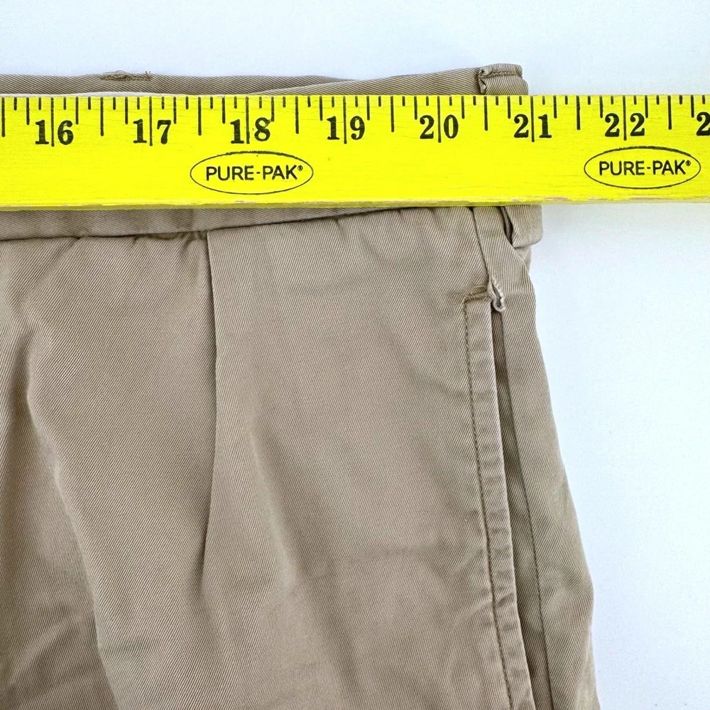 Polo Golf Ralph Lauren Fairway Golf Short Mens 42 Khaki Tan Pleated Cotton Chino