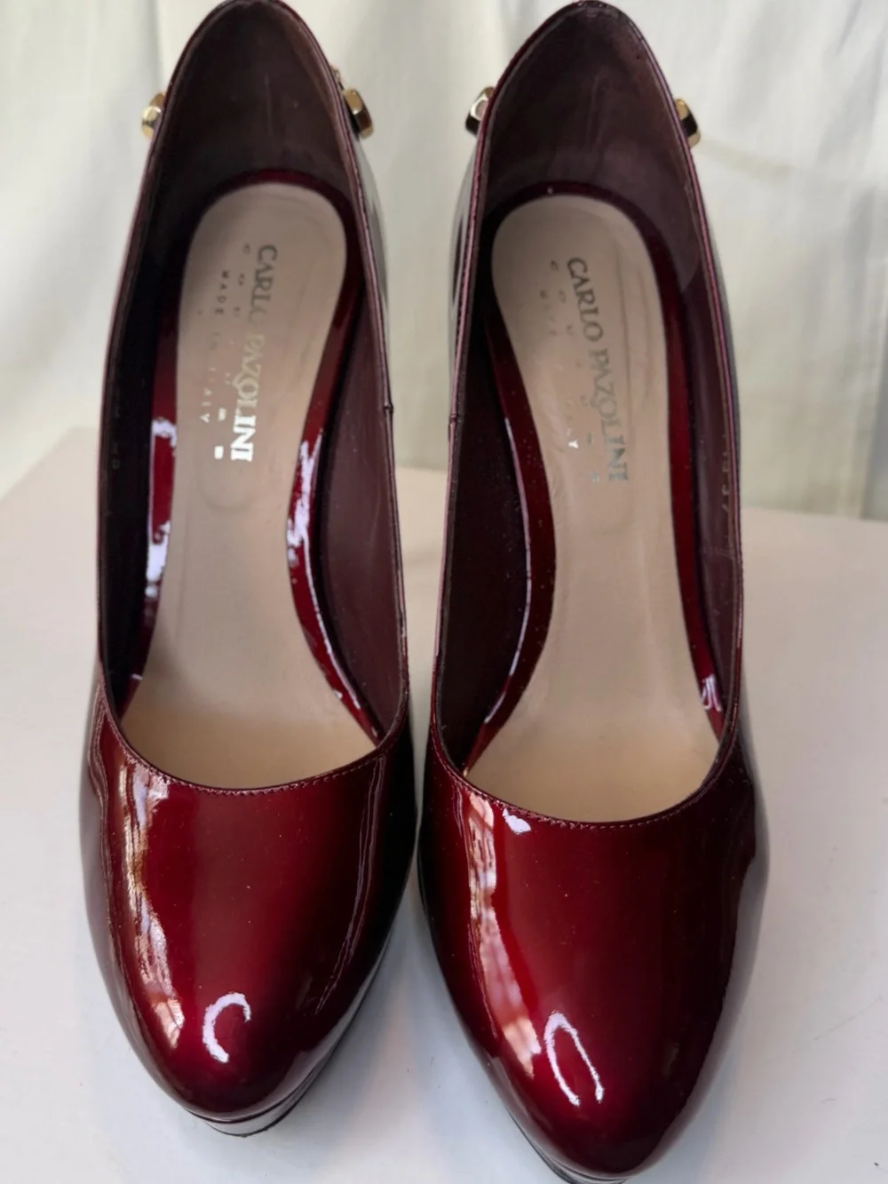 Women's Burgundy Patent Leather Pumps