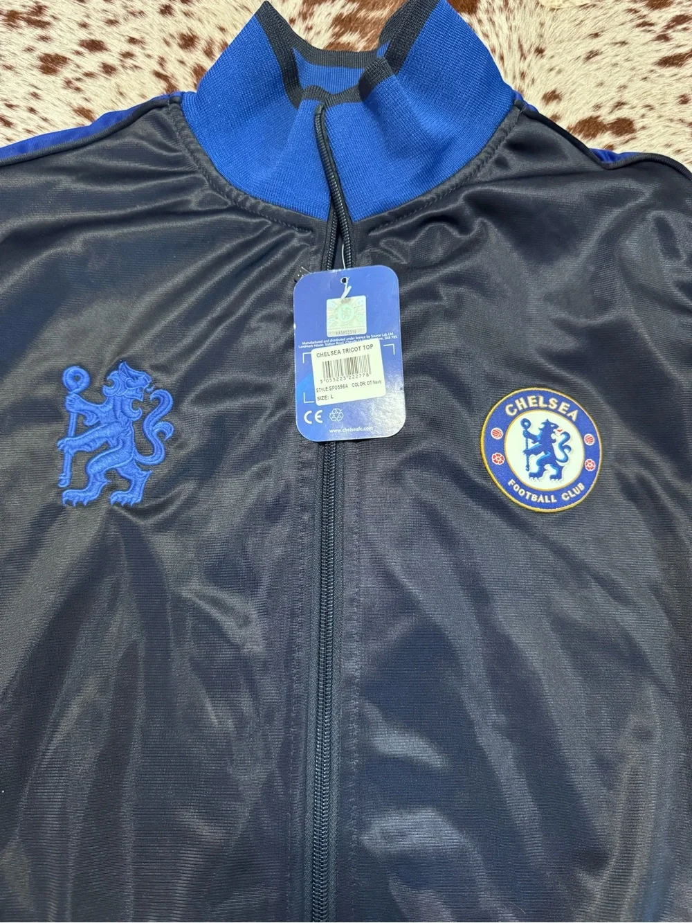 Men's Chelsea F.C. Navy & Royal Blue Track Jacket