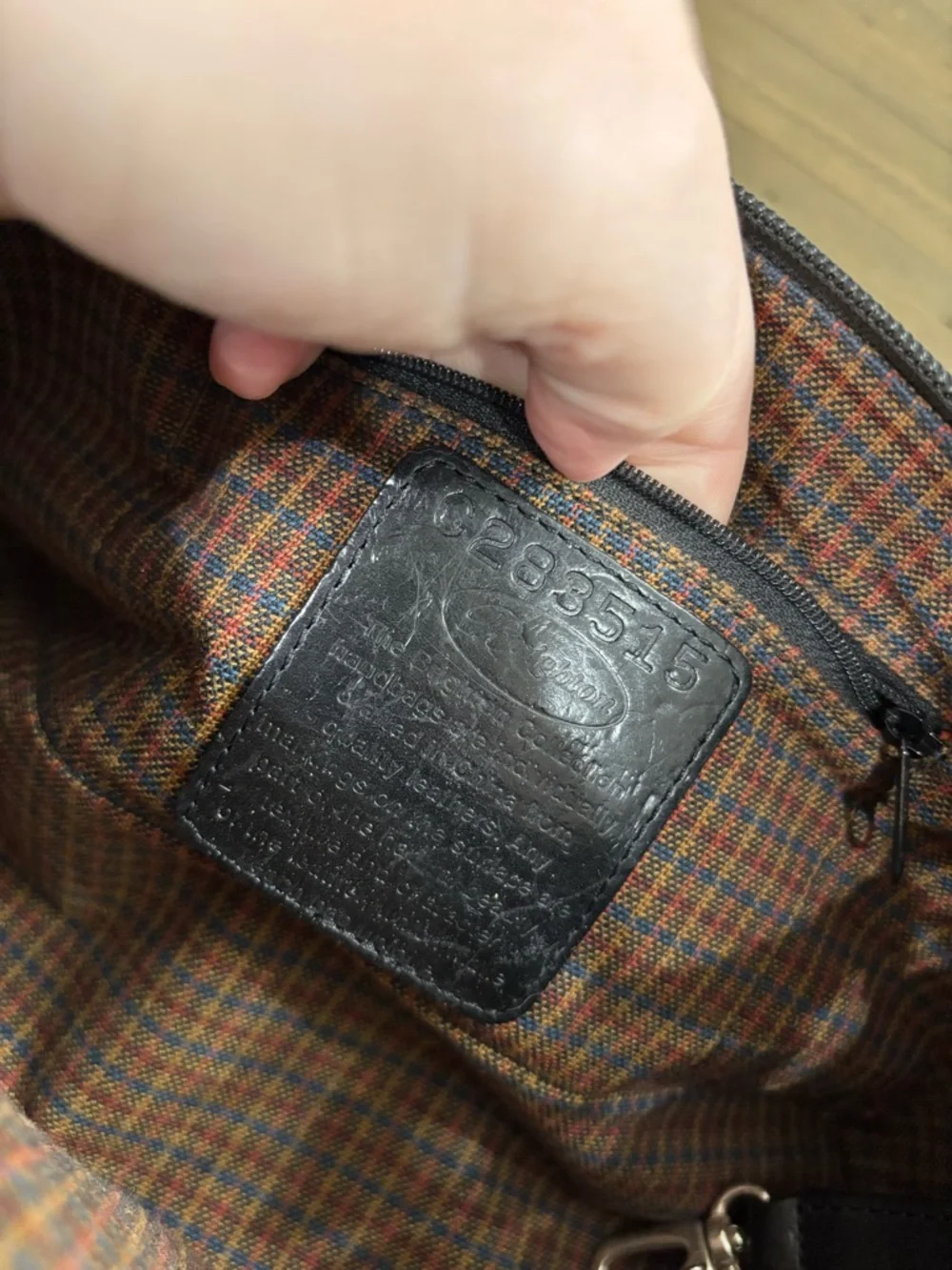 Brighton Vintage Brown Croc-Embossed Shoulder Bag