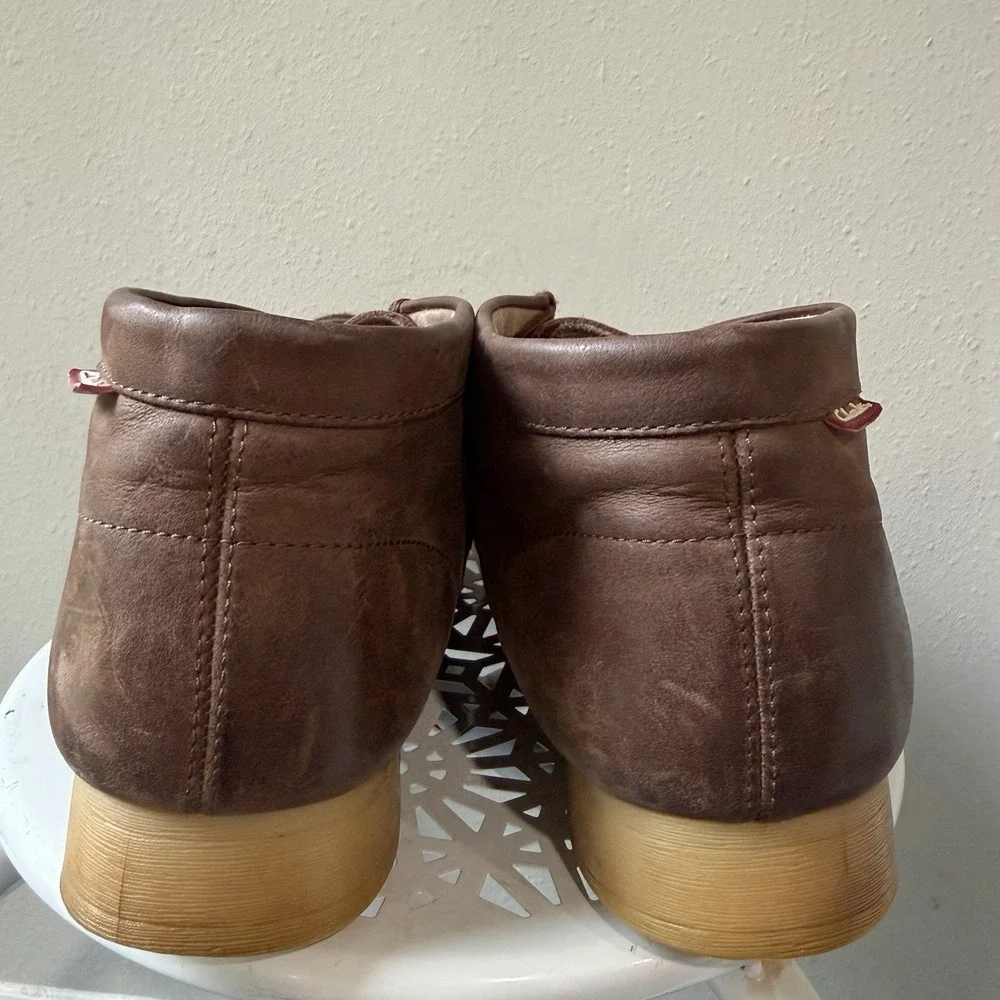 Clarks Stinson Hi Desert Chukka Boots Mens Size 13M EUR 47 Brown Leather Lace Up