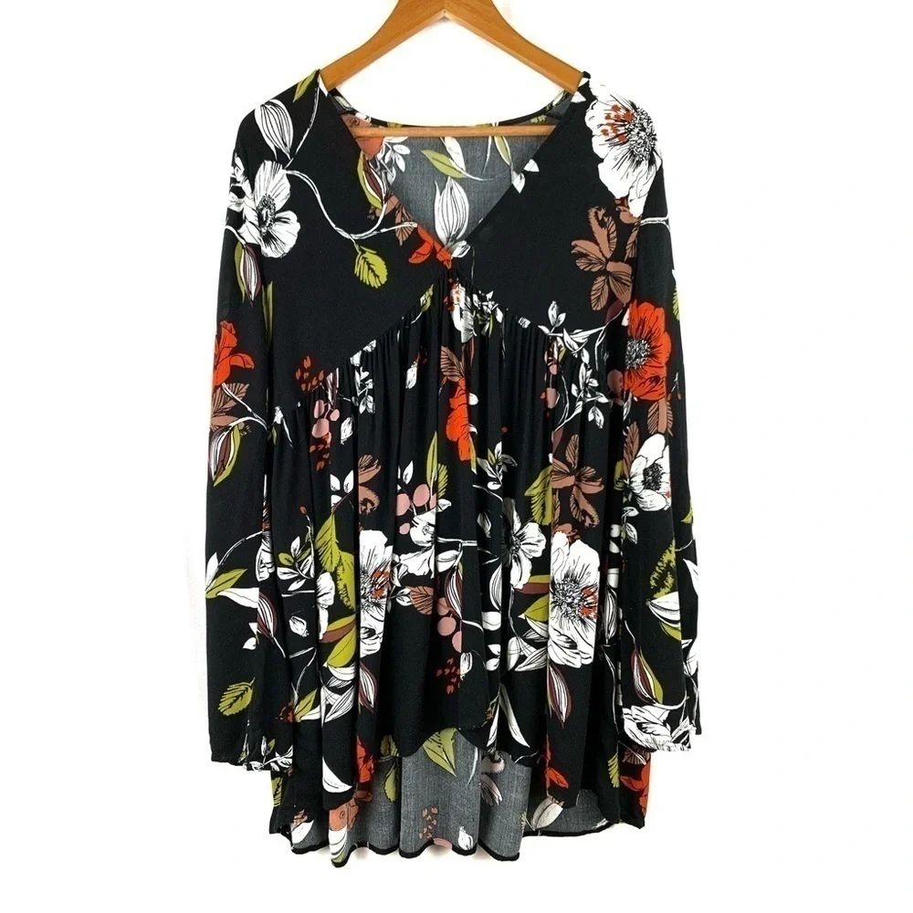Free People Bella floral tunic