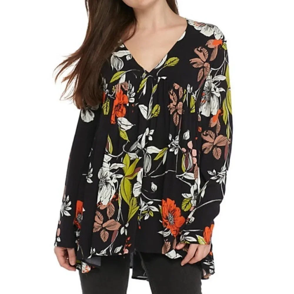Free People Bella floral tunic