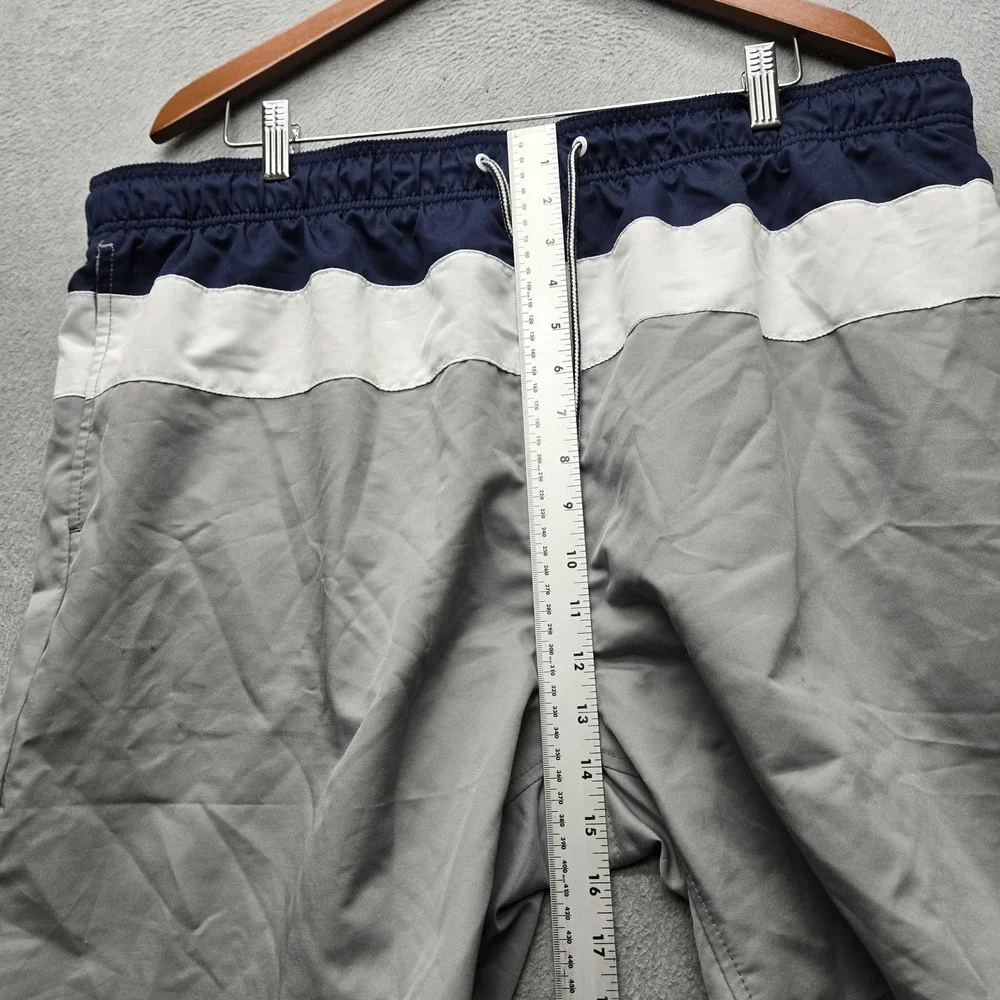 Speedo Men Swimwear XXL Gray Swim Trunks Colorblock Brand Logo Activewear 7