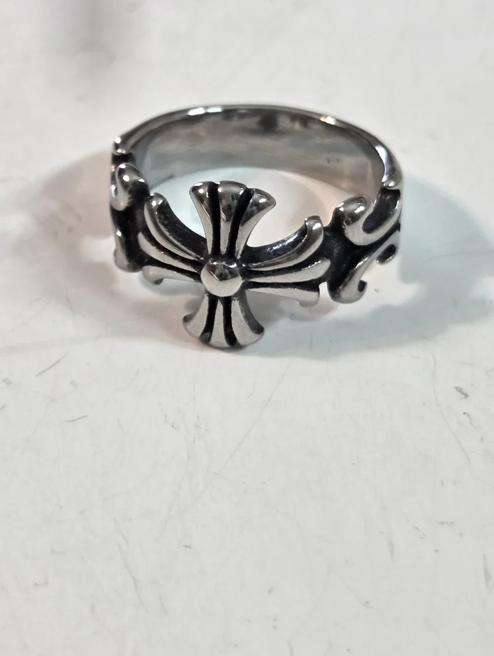 mens stainless steel cross ring sz 10 maltese celtic gothic masculine style
