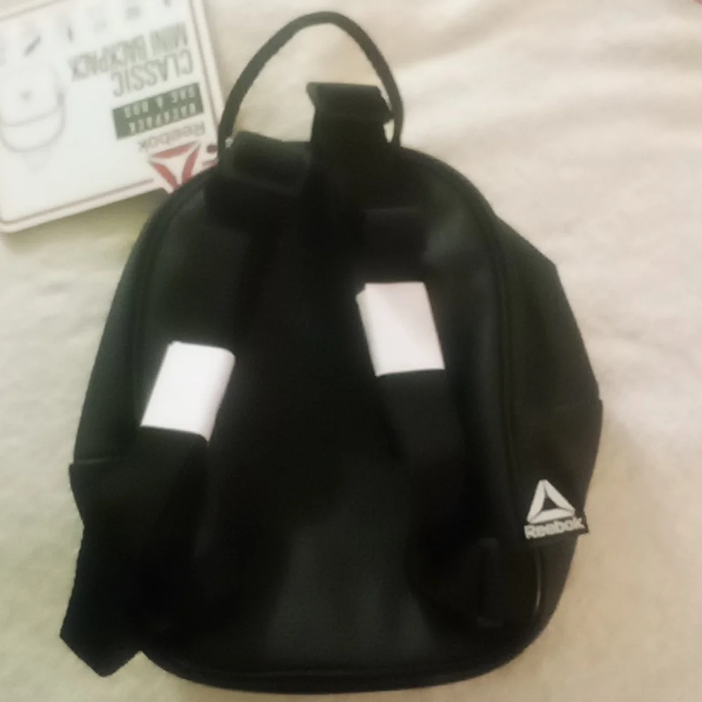 Reebok Black Mini Backpack with White Logo