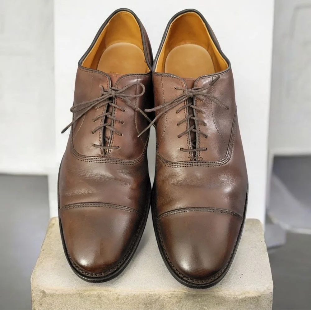 Allen Edmonds Dark Brown Leather Oxfords Size 9.5