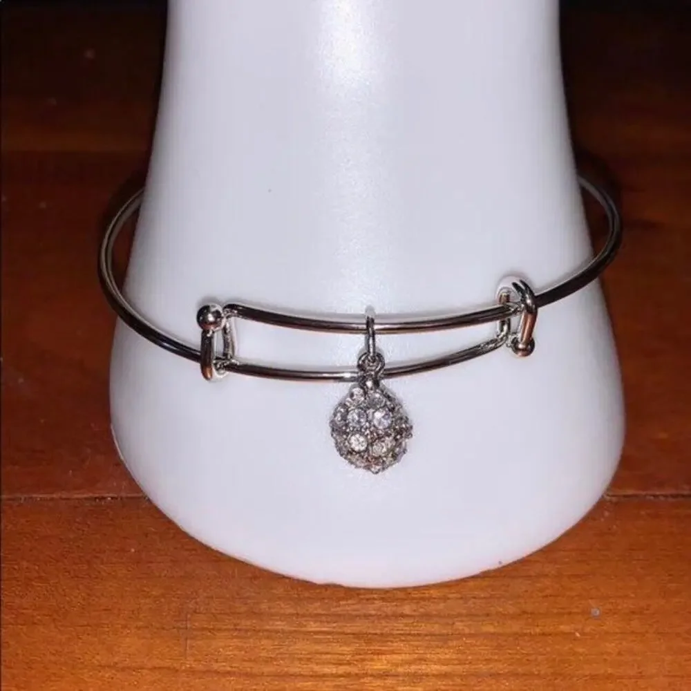 Swarovski Crystal Fireball Bangle Bracelet Silver